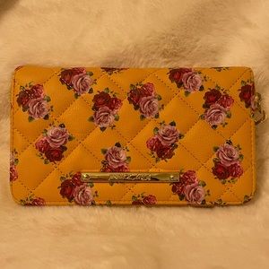 Mustard rose Betsy Johnson wallet